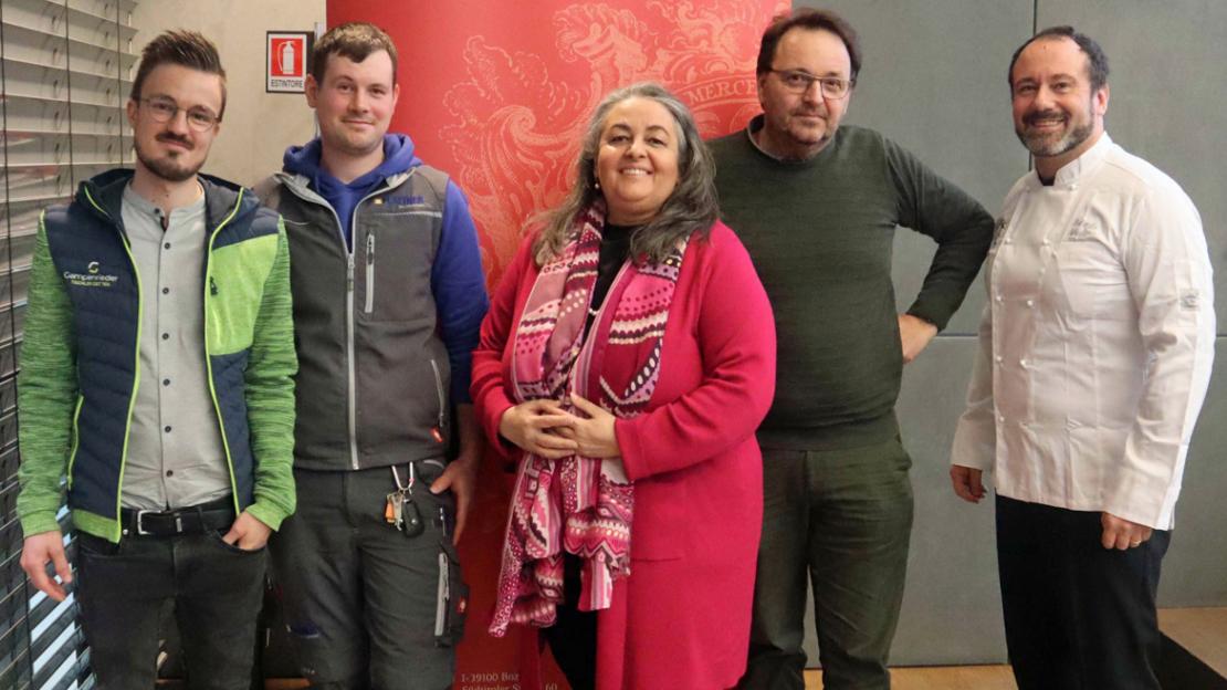 Patrik Gampenrieder, Fabian Steiner, Doris Karadar, Stephan Kircher und Roberto Monte
