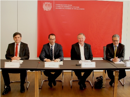 Nella foto: Georg Lun, Alfred Aberer, Manfred Pinzger, Harald Pechlaner (c) hk
